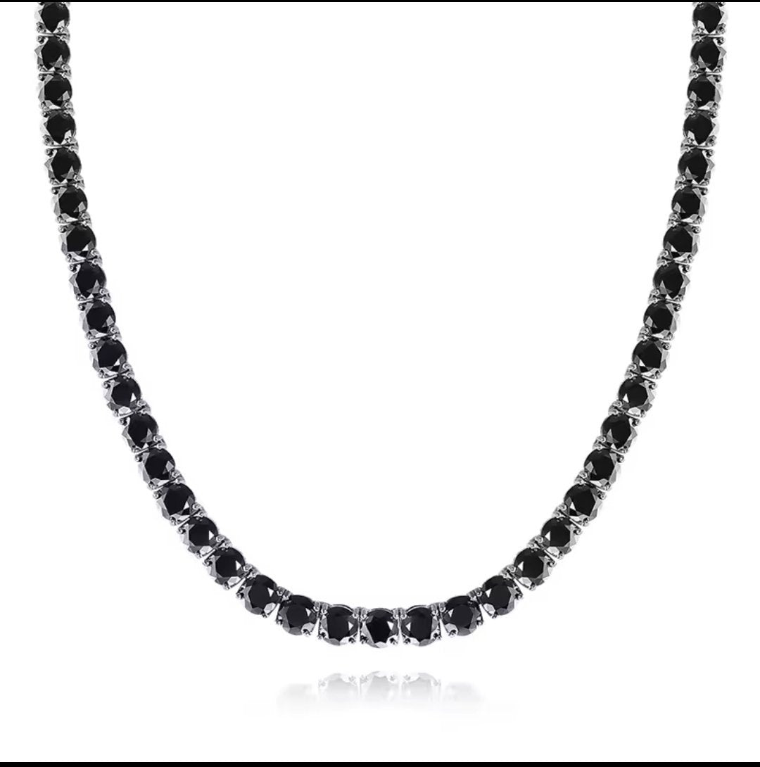 שרשרת Tennis Black Diamond — שרשרת מואסנייט של Bellaris