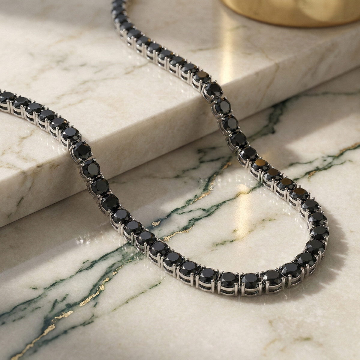 שרשרת Tennis Black Diamond — שרשרת מואסנייט של Bellaris, תצוגה 2