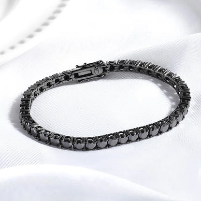 צמיד Men’s Black Tennis — צמיד מואסנייט של Bellaris, תצוגה 2