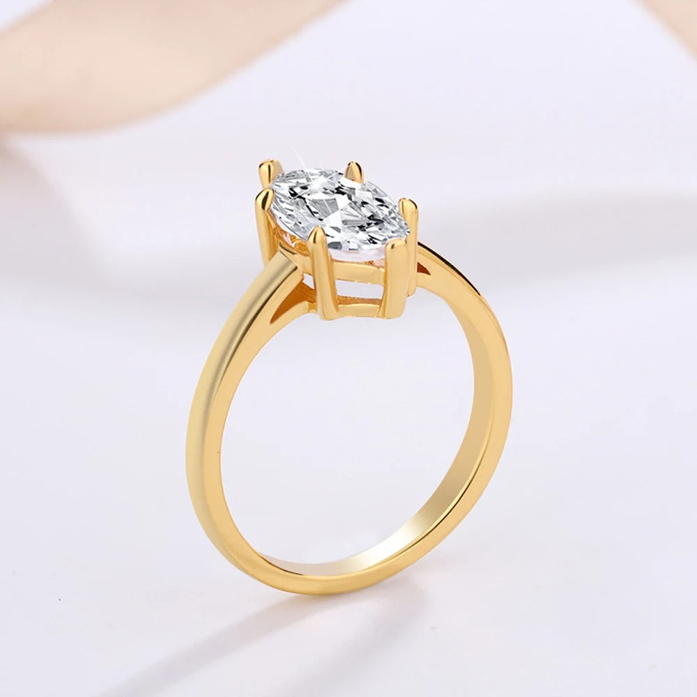 טבעת סוליטר מרקיזה — טבעת מואסנייט של Bellaris, תצוגה 2