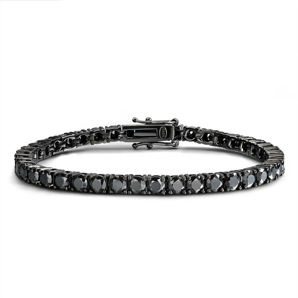 צמיד Men’s Black Tennis — צמיד מואסנייט של Bellaris